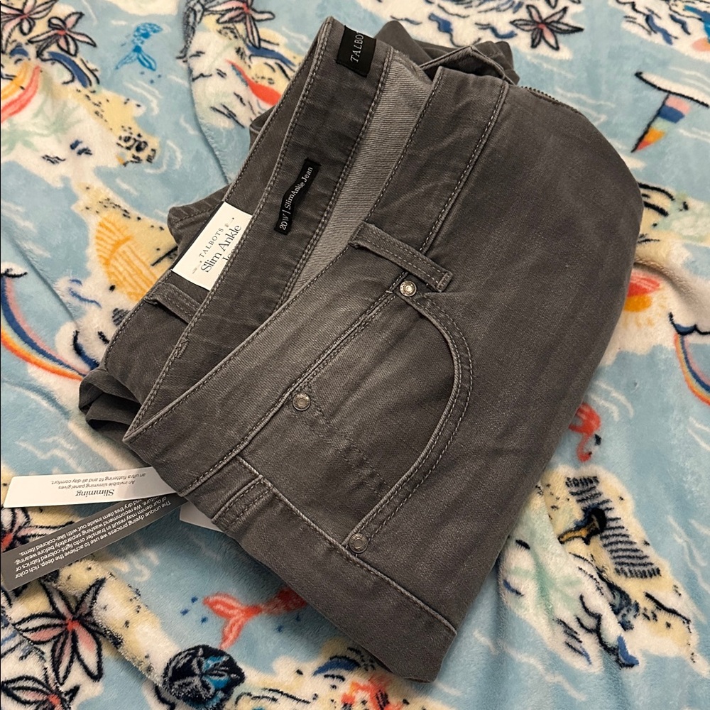 Talbot's gray slimming ankle jeans size 20W